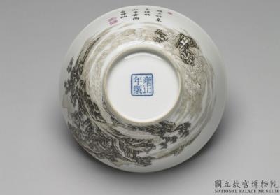 图片[3]-Bowl with brown and black landscape in falangcai polychrome enamels, Qing dynasty, Yongzheng reign, 1723-1735-China Archive